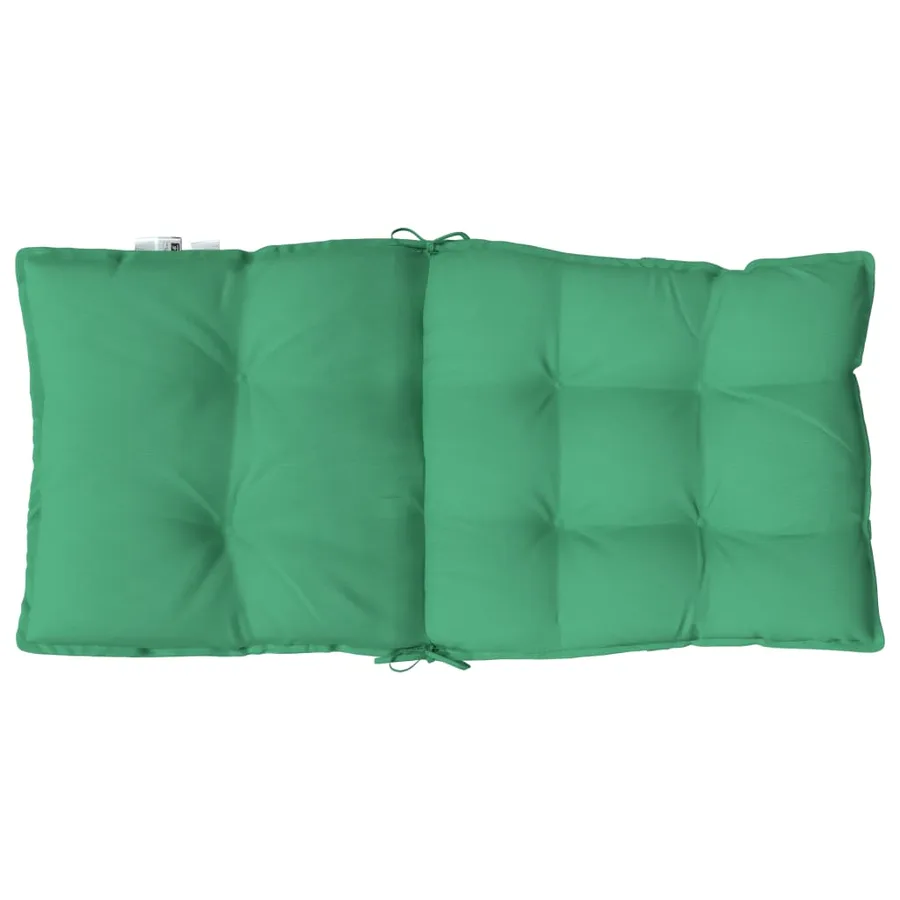 Coussins de chaise à dossier bas lot de 2 vert tissu oxford - 7