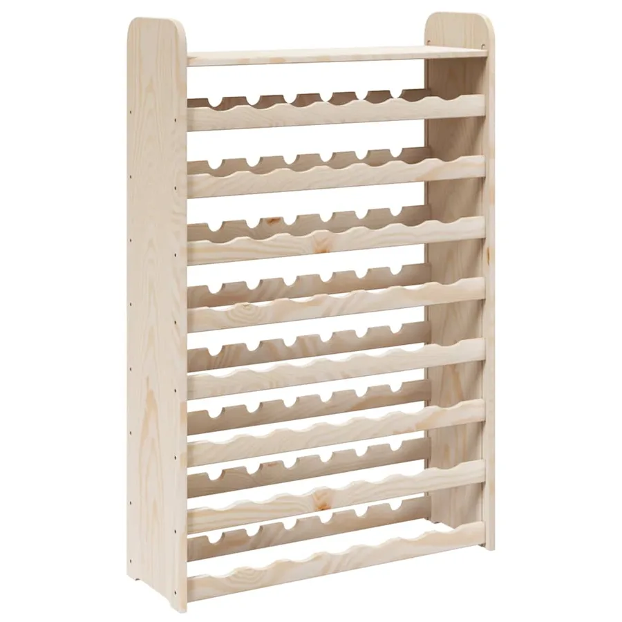 Casier à vin avec panneau supérieur bois de pin massif - 7