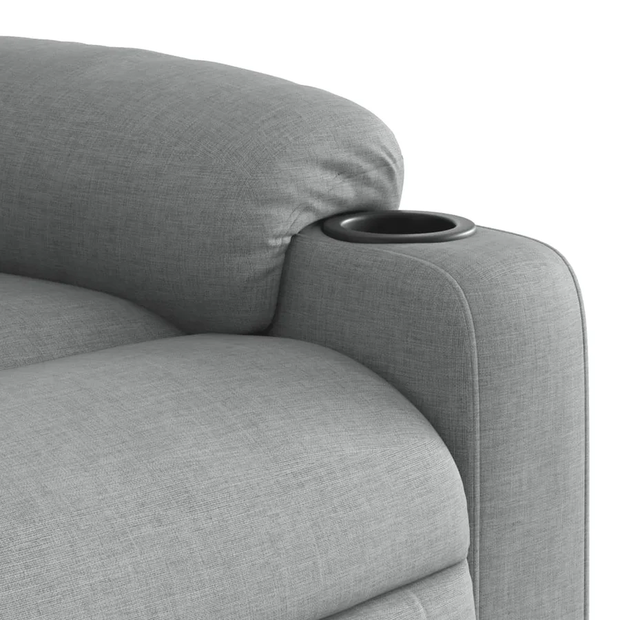 Fauteuil de massage inclinable Gris clair Tissu - 11