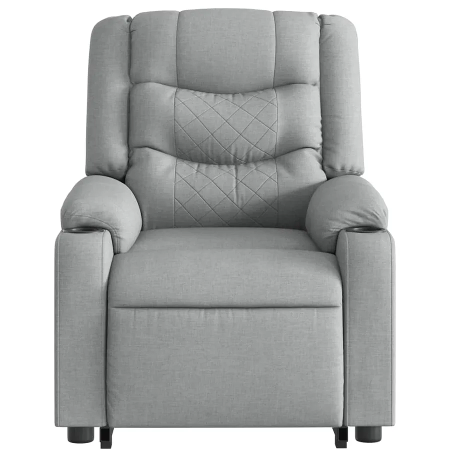 Fauteuil de massage inclinable Gris clair Tissu - 9