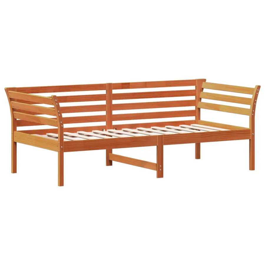 Lit de jour sans matelas cire marron 90x190 cm bois pin massif - 3