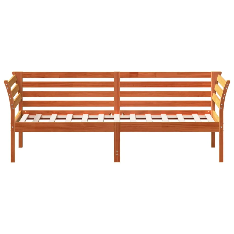 Lit de jour sans matelas cire marron 90x190 cm bois pin massif - 4