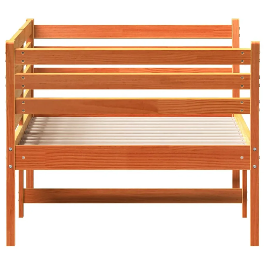 Lit de jour sans matelas cire marron 90x190 cm bois pin massif - 5