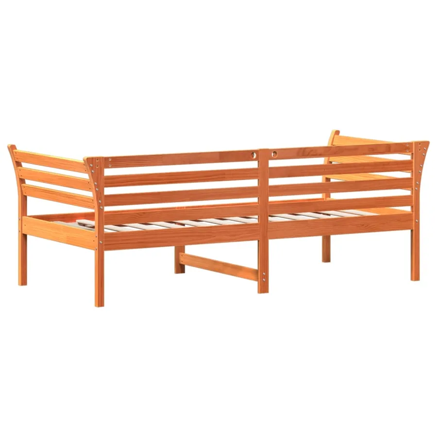 Lit de jour sans matelas cire marron 90x190 cm bois pin massif - 6