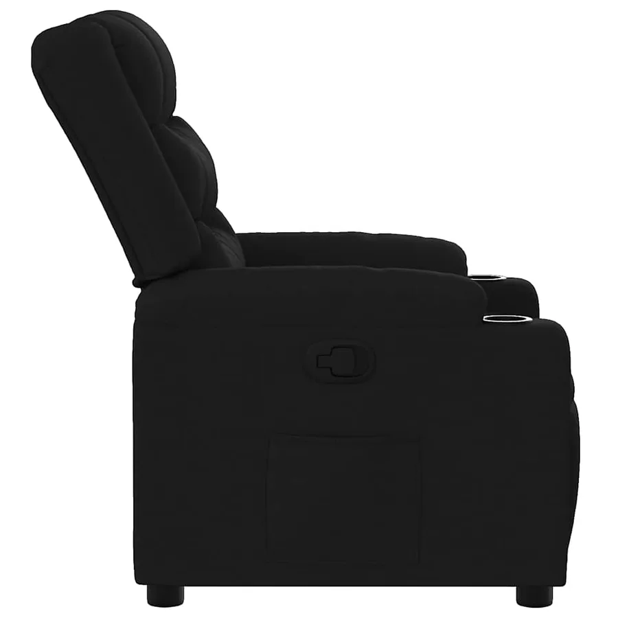 Fauteuil inclinable Noir Tissu - 7