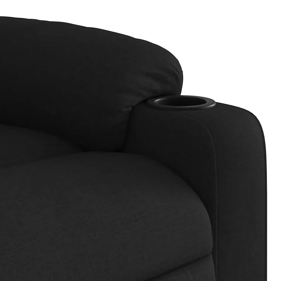 Fauteuil inclinable Noir Tissu - 8