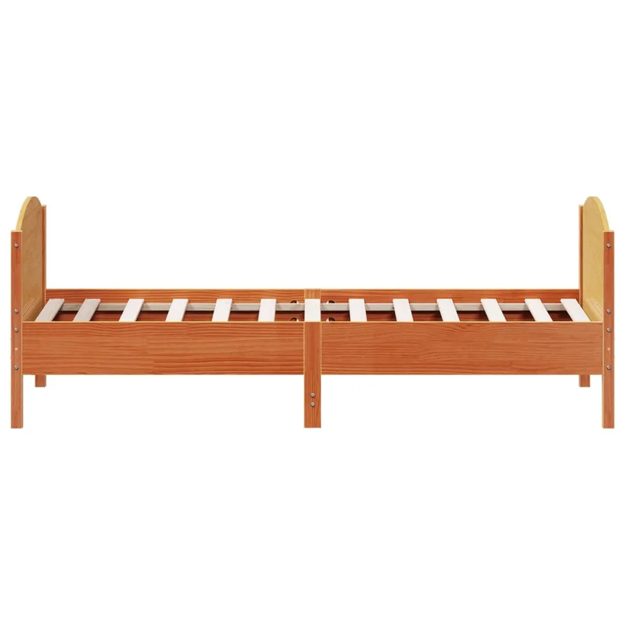 Cadre de lit sans matelas cire marron 90x190 cm bois pin massif - 5