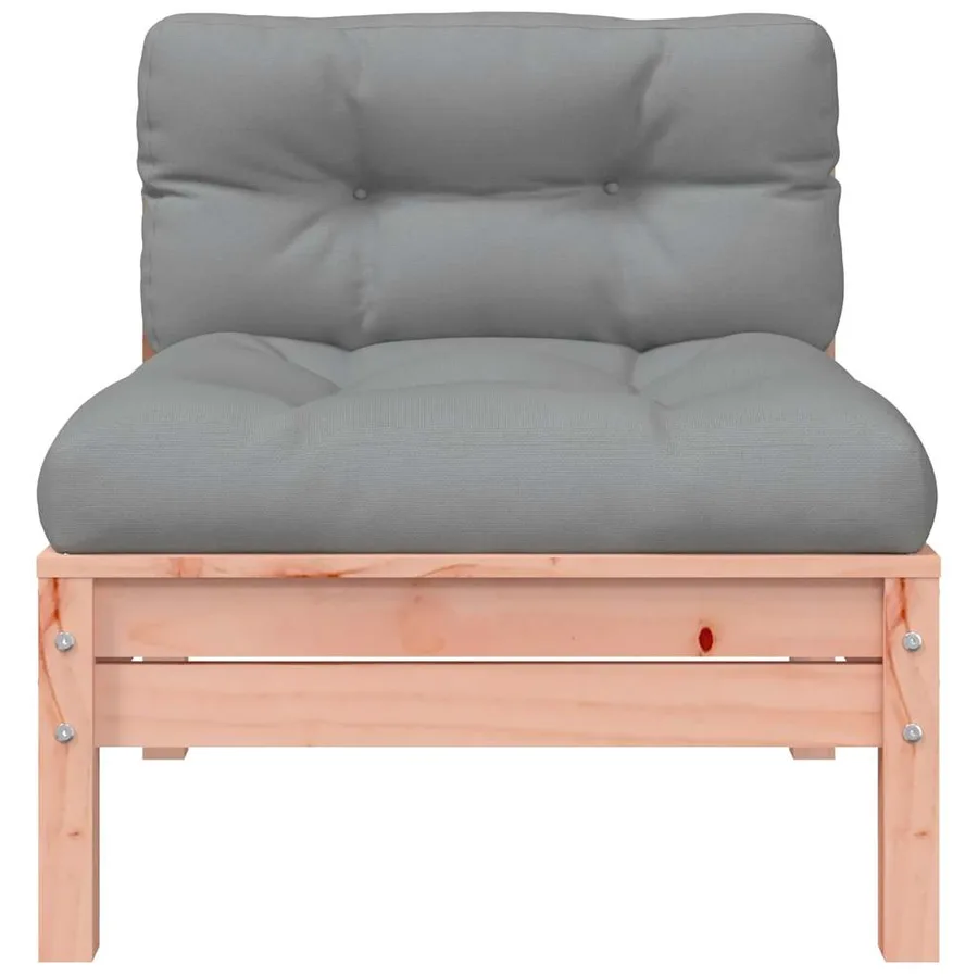 Canapé de jardin sans accoudoirs coussins bois massif douglas - 4