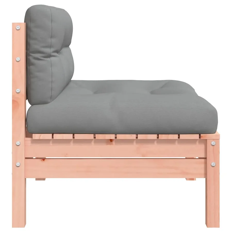 Canapé de jardin sans accoudoirs coussins bois massif douglas - 6