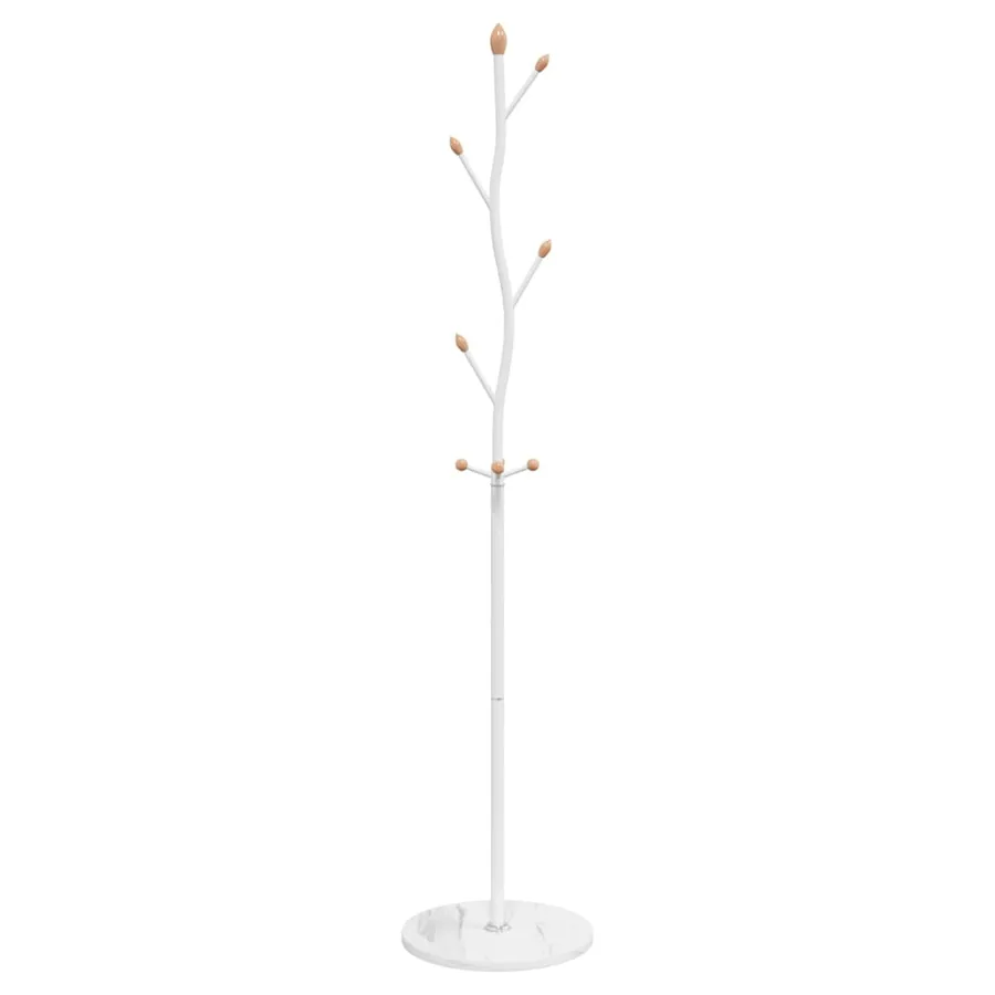 Porte-manteau blanc 177 cm fer enduit de poudre - 4