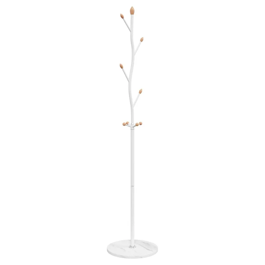 Porte-manteau blanc 177 cm fer enduit de poudre - 6