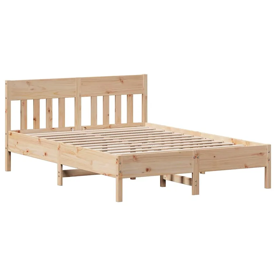 Cadre de lit sans matelas 150x200 cm bois de pin massif - 2
