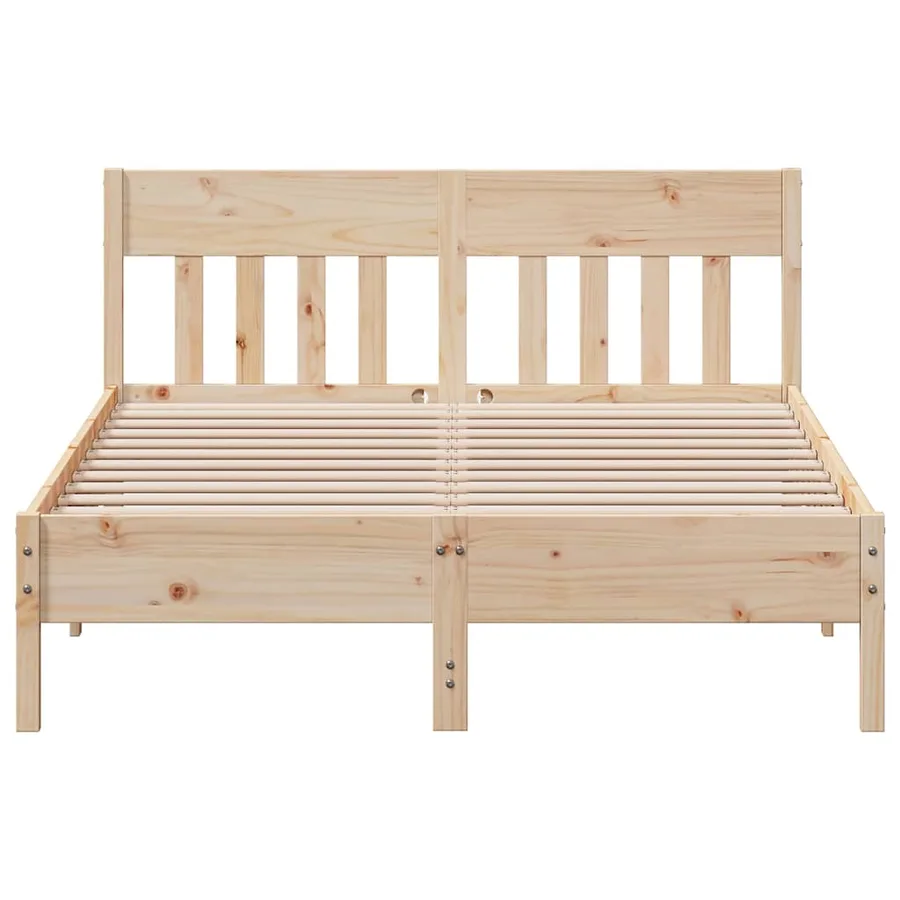 Cadre de lit sans matelas 150x200 cm bois de pin massif - 4
