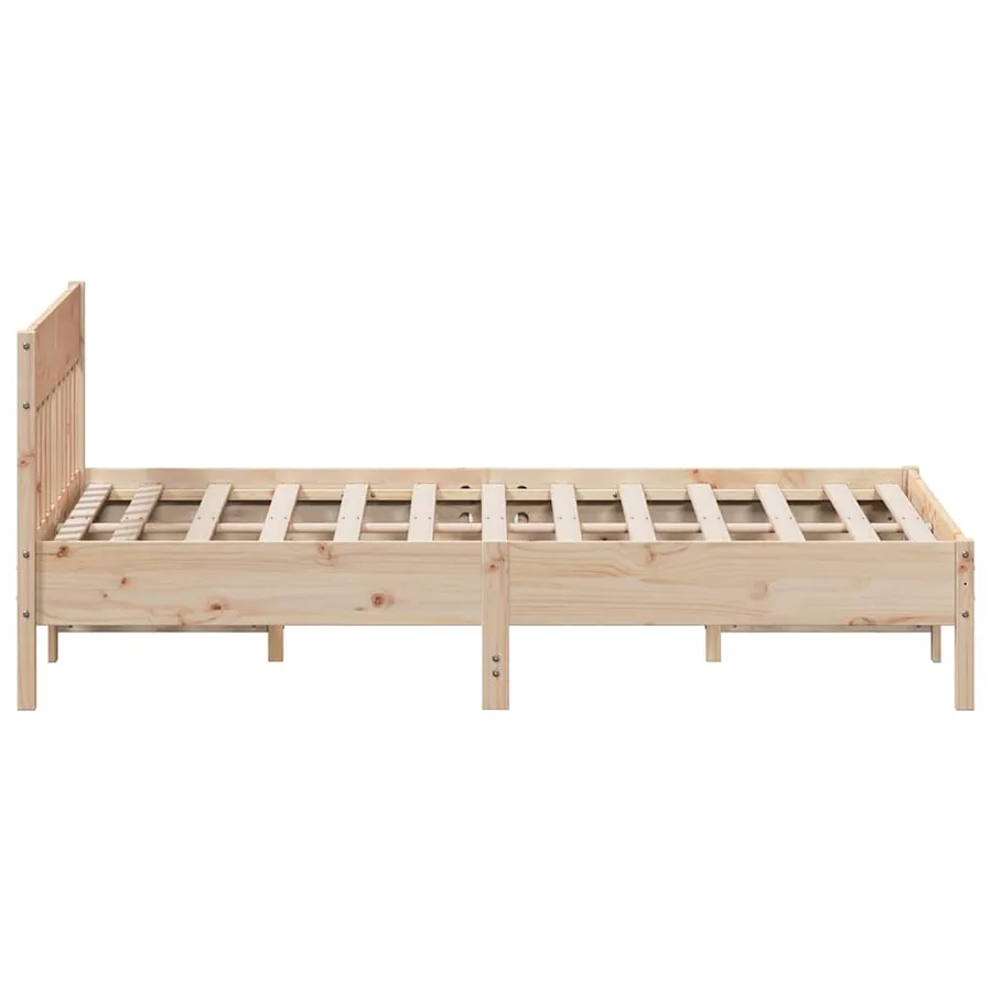 Cadre de lit sans matelas 150x200 cm bois de pin massif - 5
