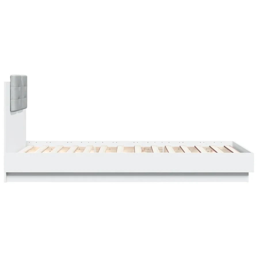 Cadre de lit sans matelas blanc 90x190 cm - 5