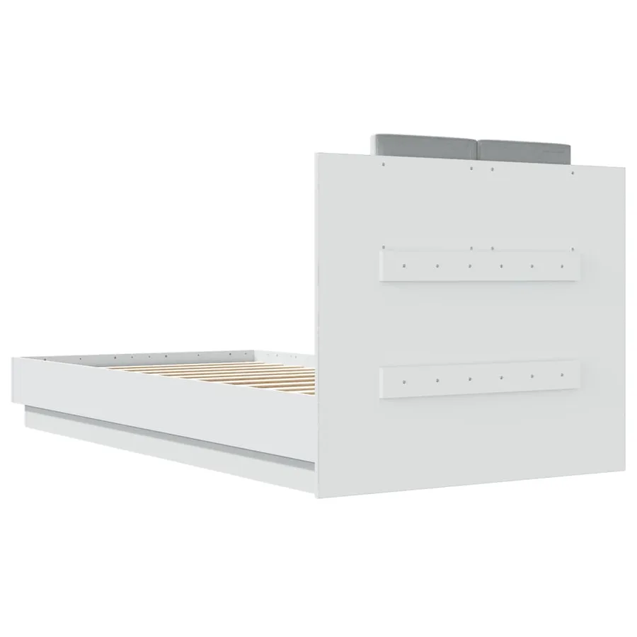 Cadre de lit sans matelas blanc 90x190 cm - 6