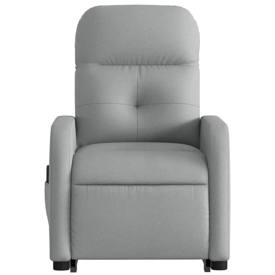 Fauteuil de massage inclinable Gris clair Tissu - 8
