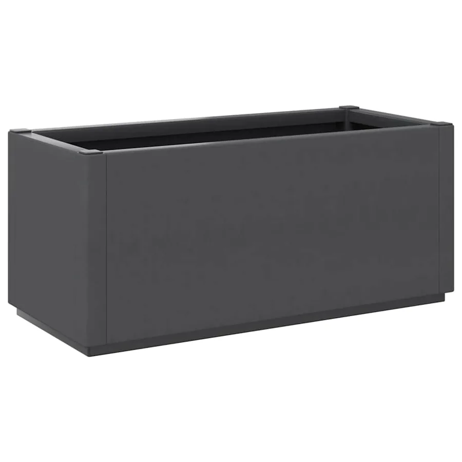 Jardinière gris foncé 80x36x35 cm PP - 5