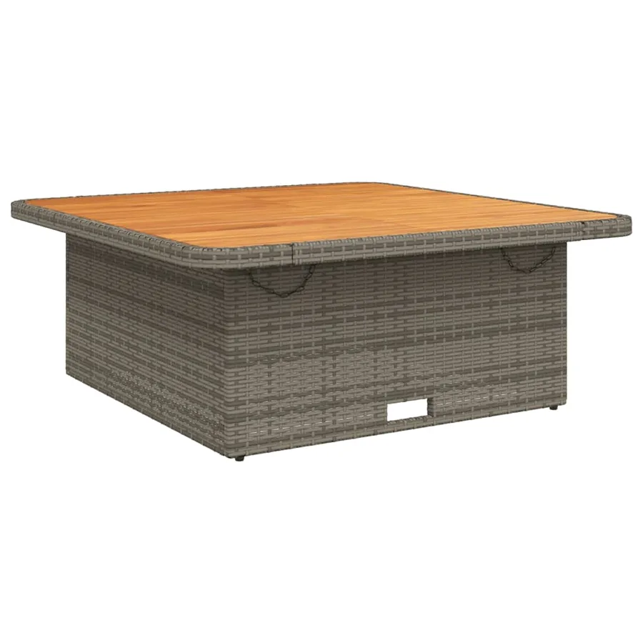 Ensemble à manger de jardin et coussins 2 pcs gris rotin - 3