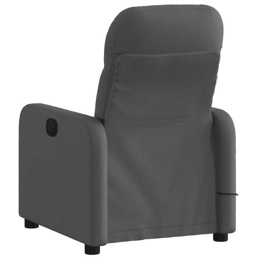 Fauteuil de massage inclinable Gris foncé Tissu - 4