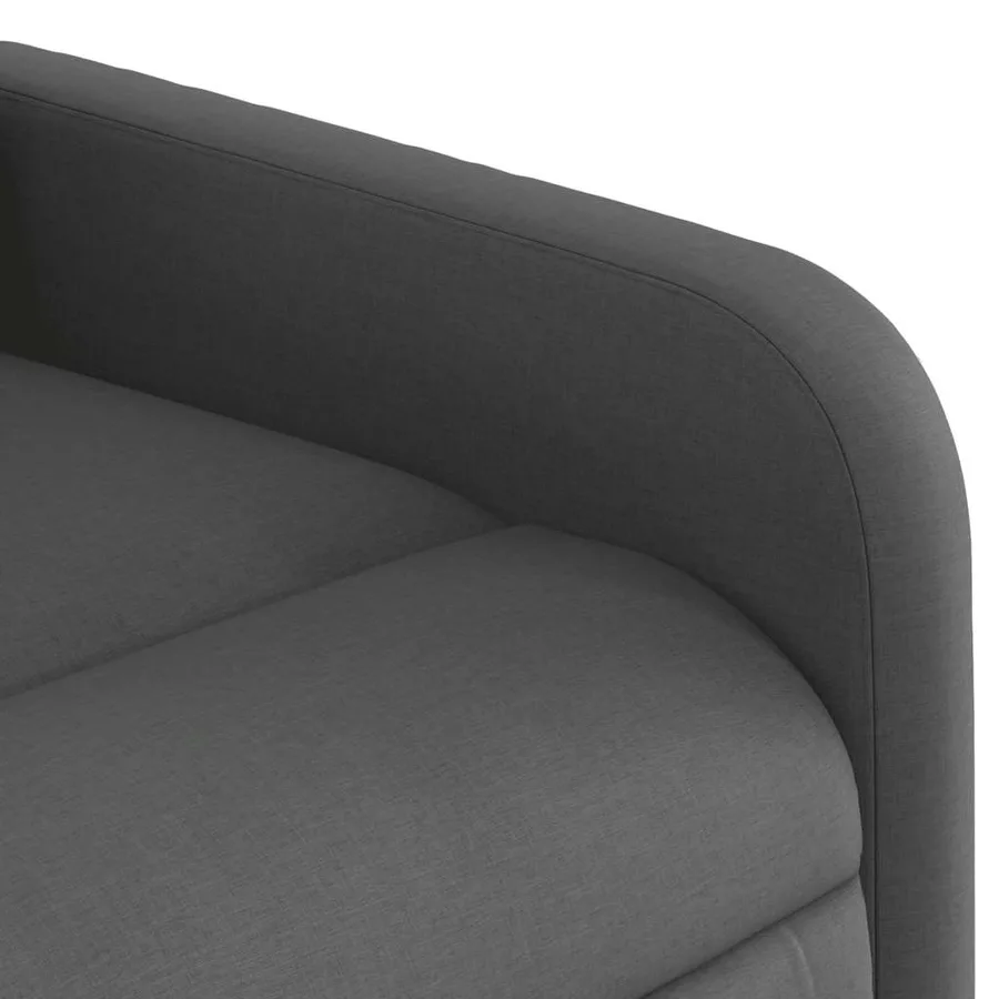 Fauteuil de massage inclinable Gris foncé Tissu - 9