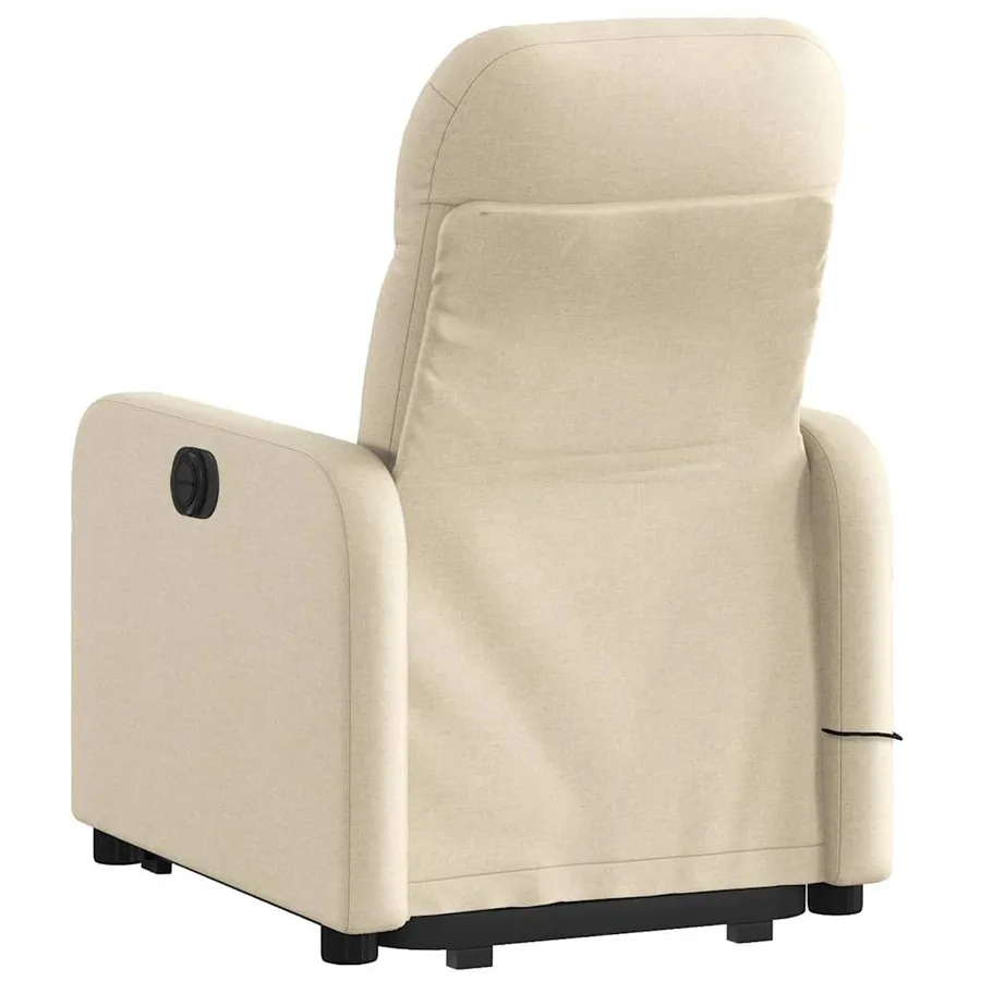 Fauteuil inclinable de massage Crème Tissu - 5