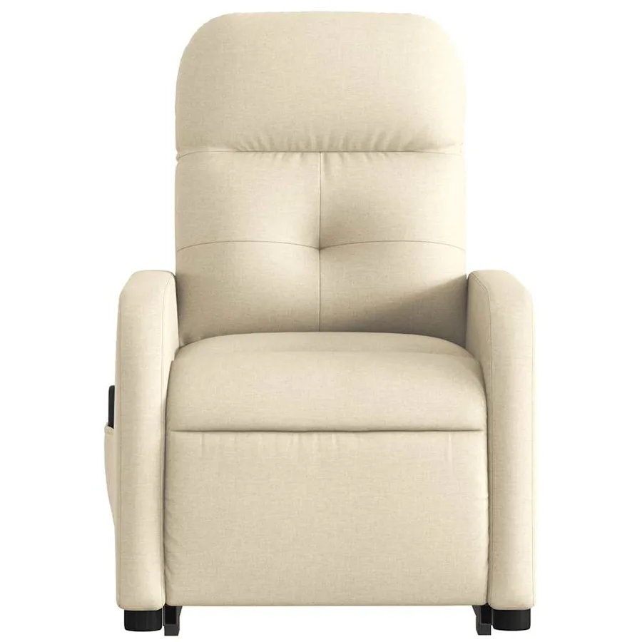 Fauteuil inclinable de massage Crème Tissu - 9