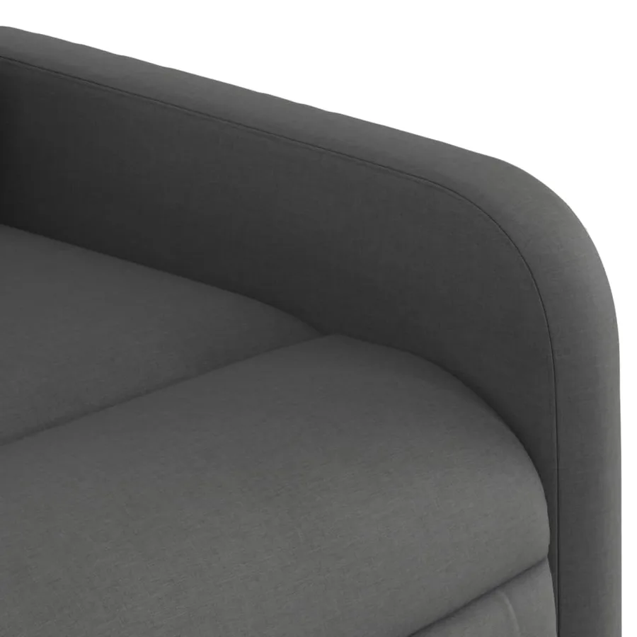 Fauteuil inclinable de massage gris foncé tissu - 9
