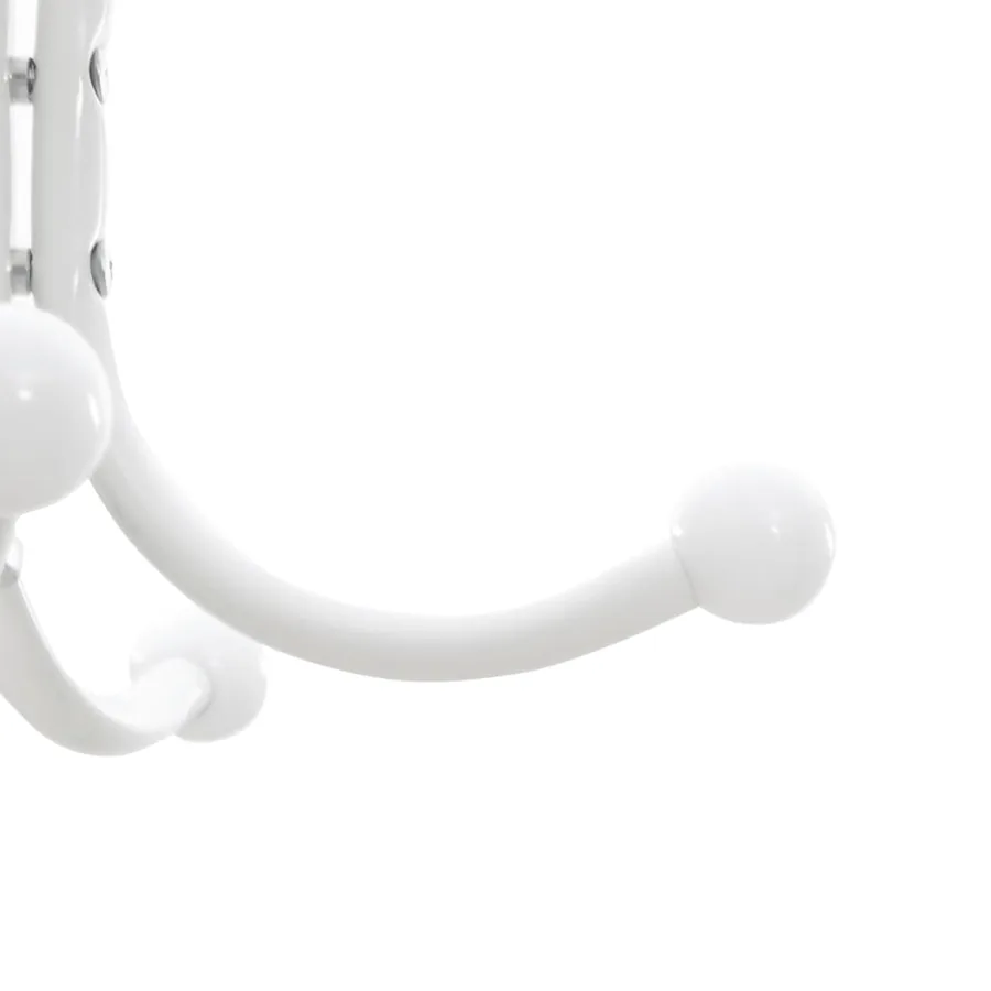 Porte-manteau avec porte-parapluie blanc fer enduit de poudre - 7
