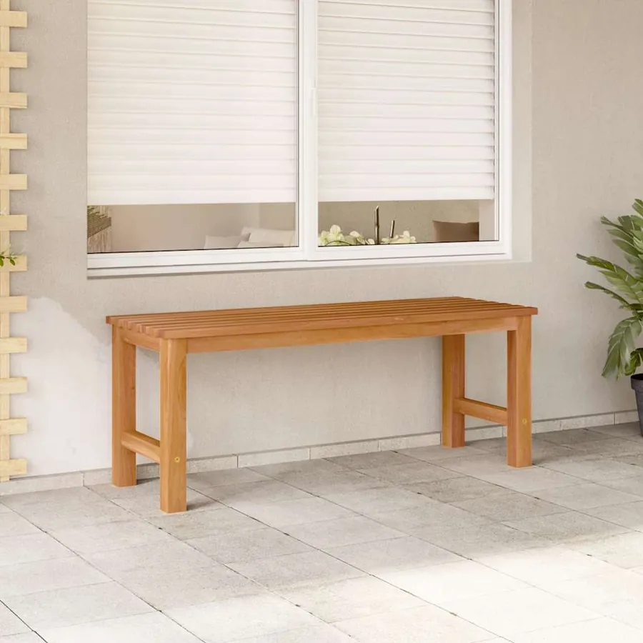 Banc de jardin 114 cm bois de teck solide