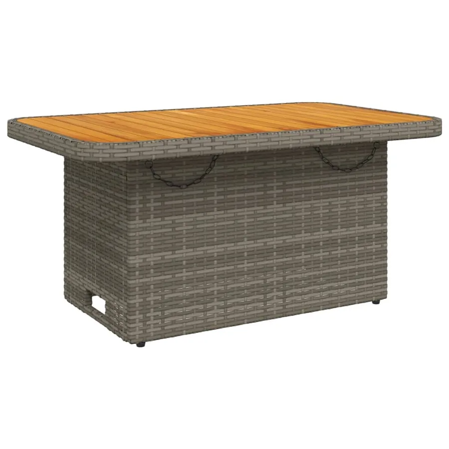 Ensemble à manger de jardin et coussins 2 pcs gris rotin - 3