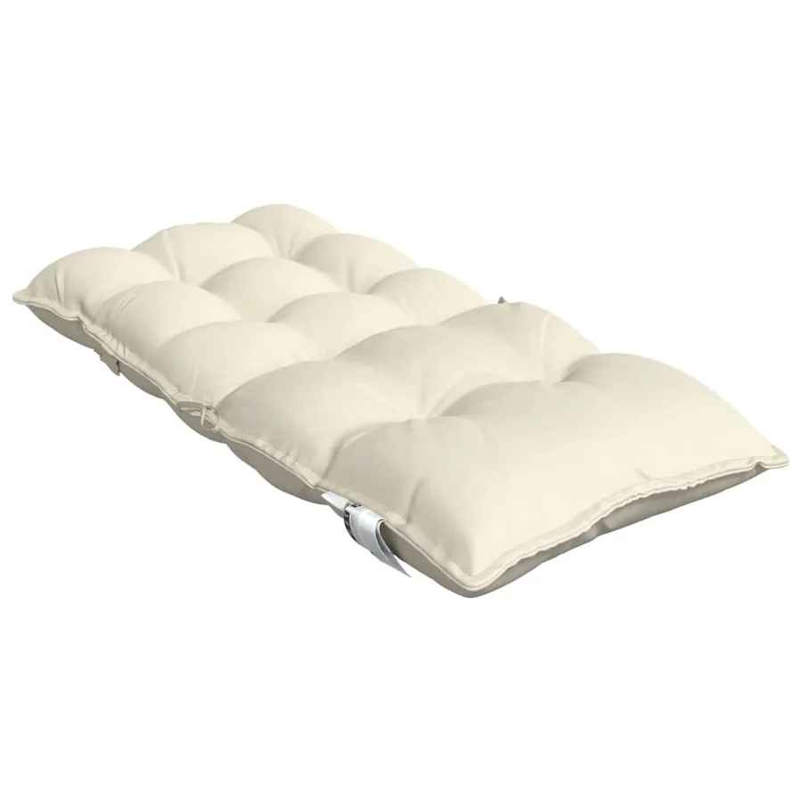 Coussins de chaise à dossier bas lot de 4 crème tissu oxford - 6