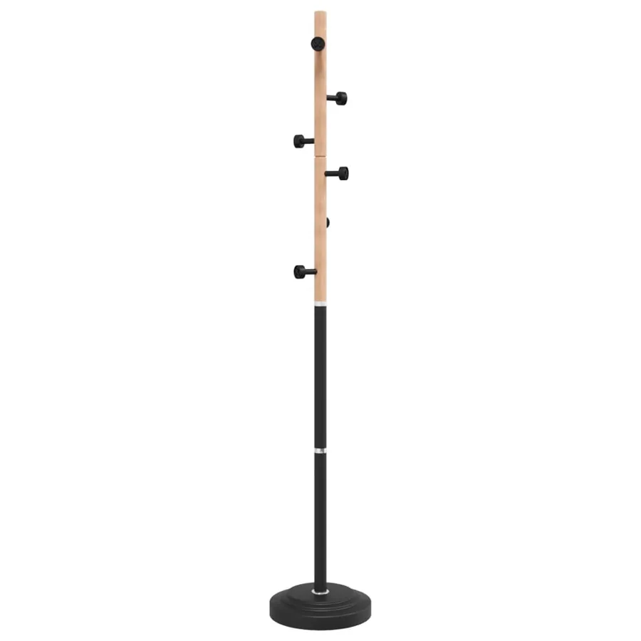 Porte-manteau noir 177 cm fer enduit de poudre - 2