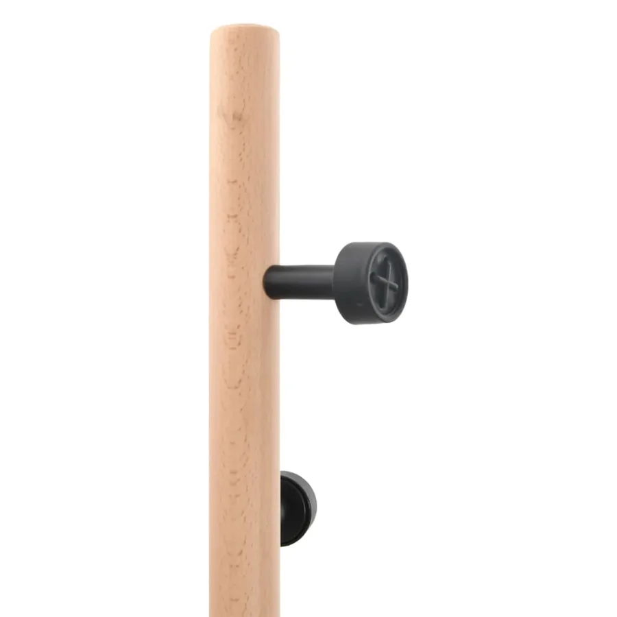 Porte-manteau noir 177 cm fer enduit de poudre - 7