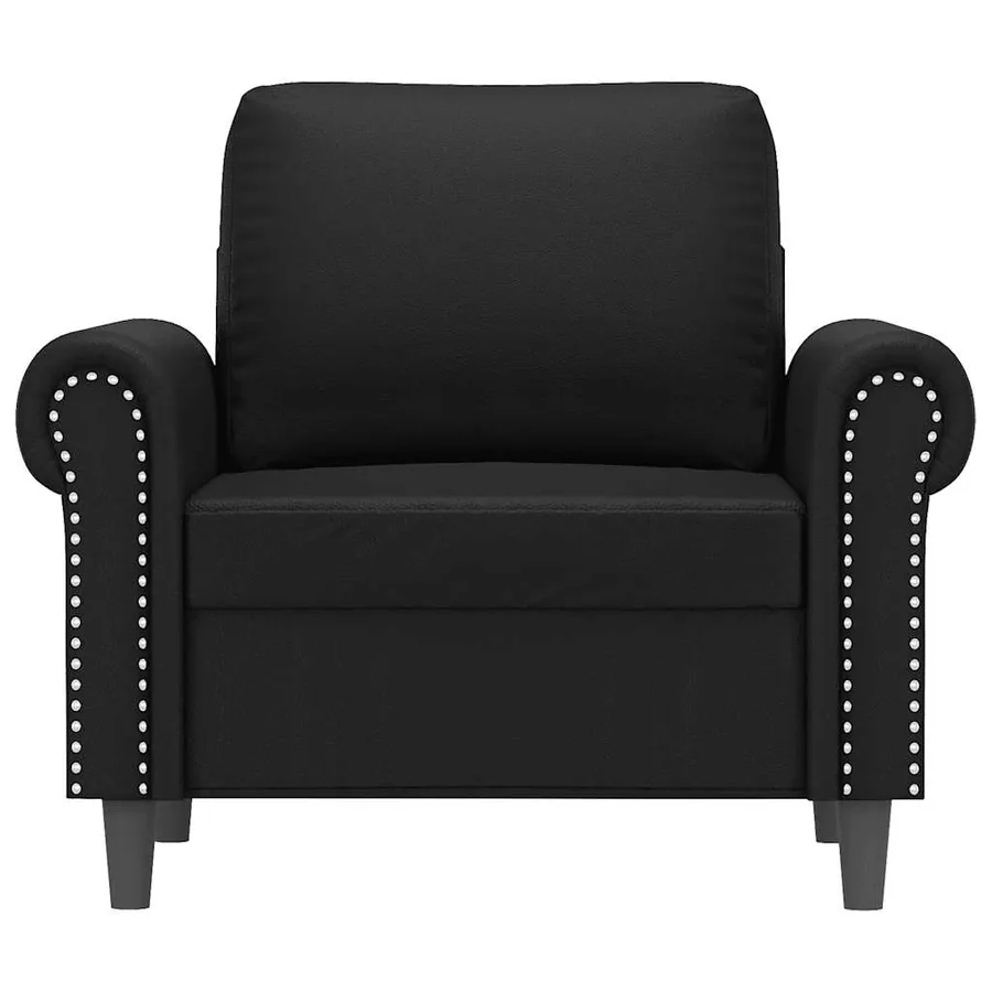 Fauteuil Noir 60 cm Similicuir - 4