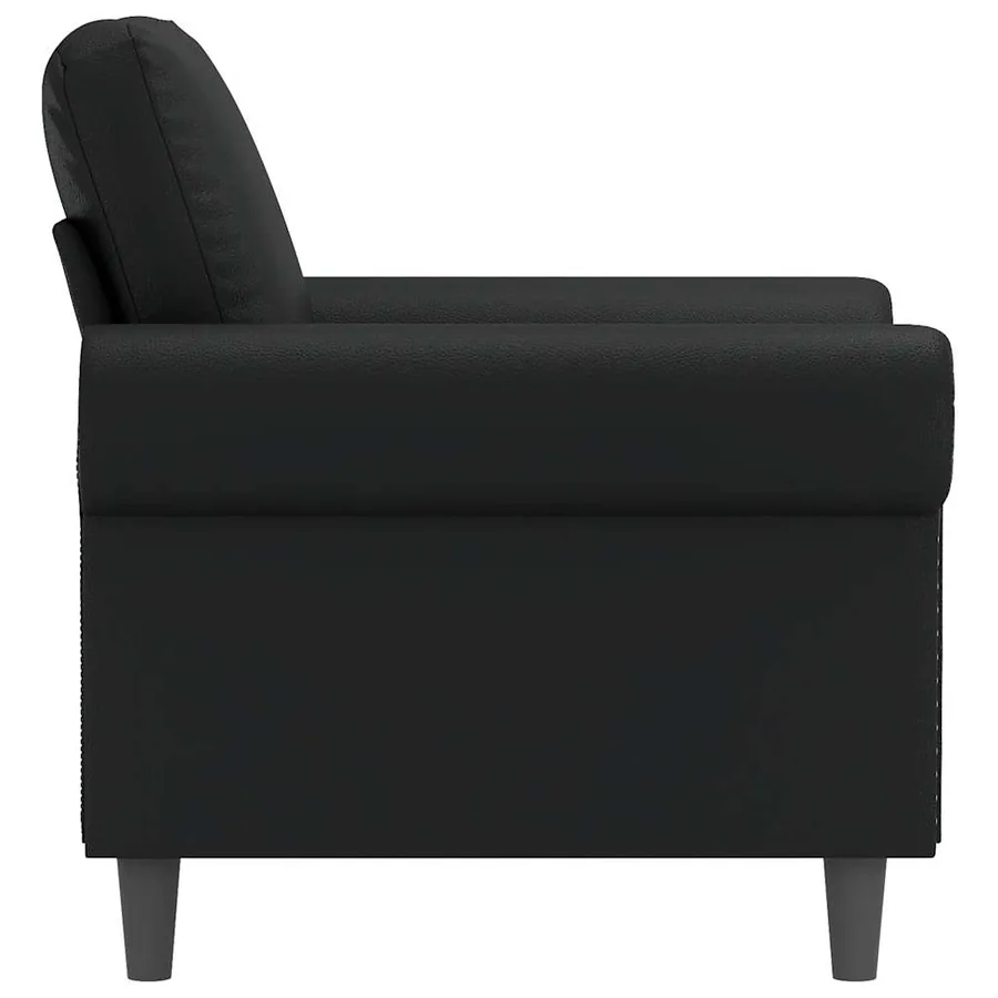 Fauteuil Noir 60 cm Similicuir - 5