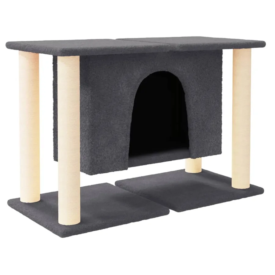 Arbre à chat avec griffoirs en sisal Gris foncé 50 cm - 2
