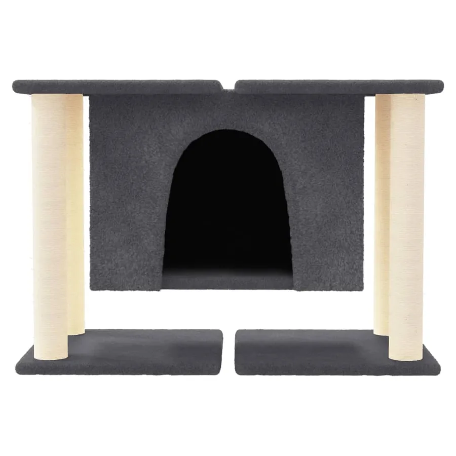 Arbre à chat avec griffoirs en sisal Gris foncé 50 cm - 3