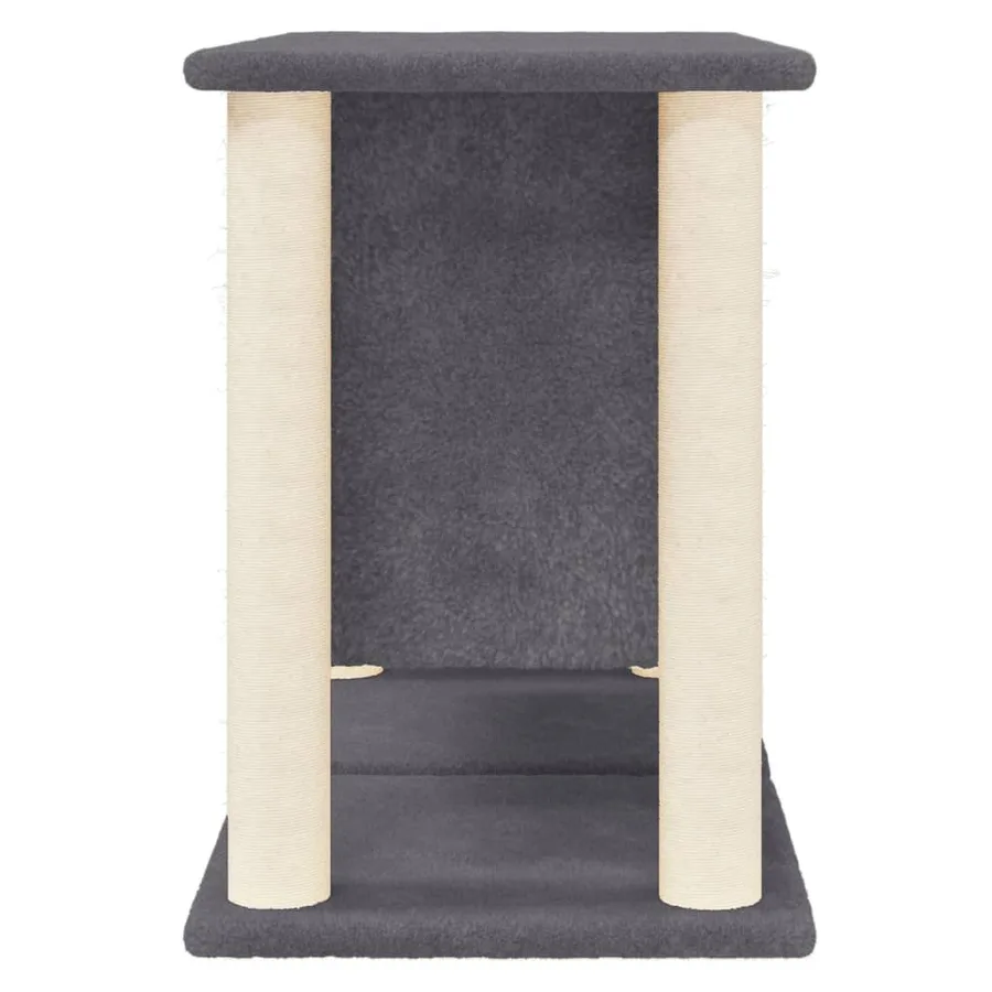 Arbre à chat avec griffoirs en sisal Gris foncé 50 cm - 4