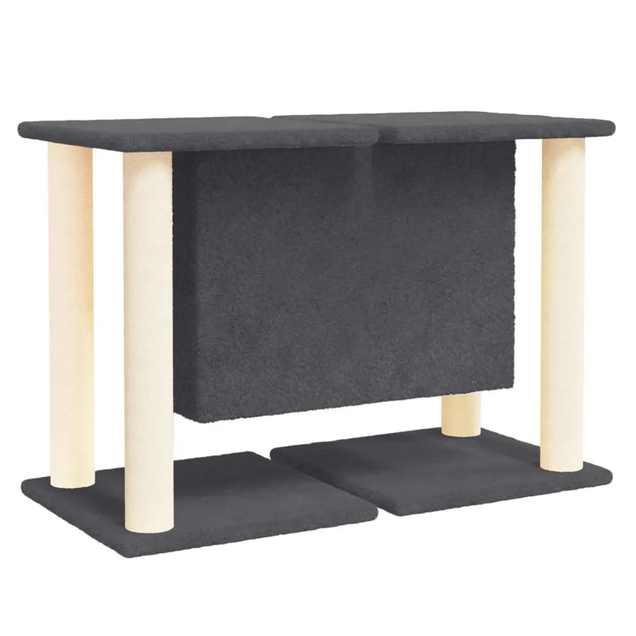 Arbre à chat avec griffoirs en sisal Gris foncé 50 cm - 5