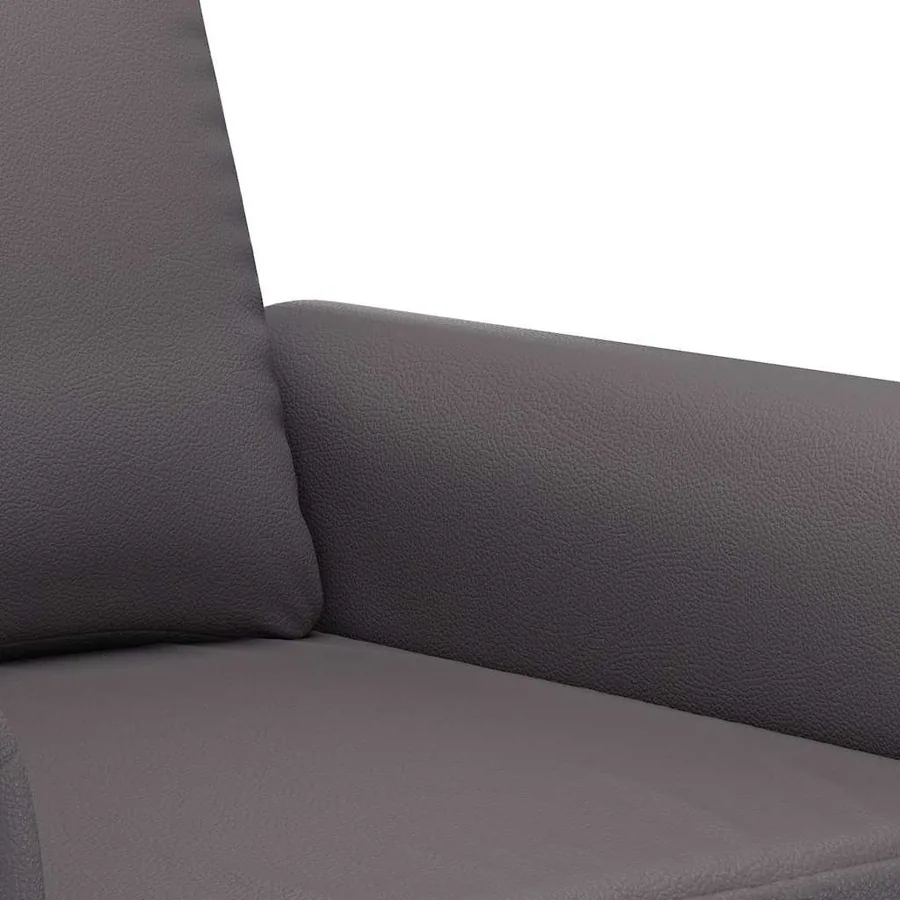 Fauteuil Gris 60 cm Similicuir - 7