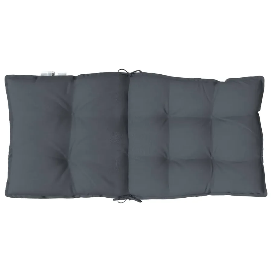 Coussins de chaise à dossier bas lot de 2 anthracite - 7