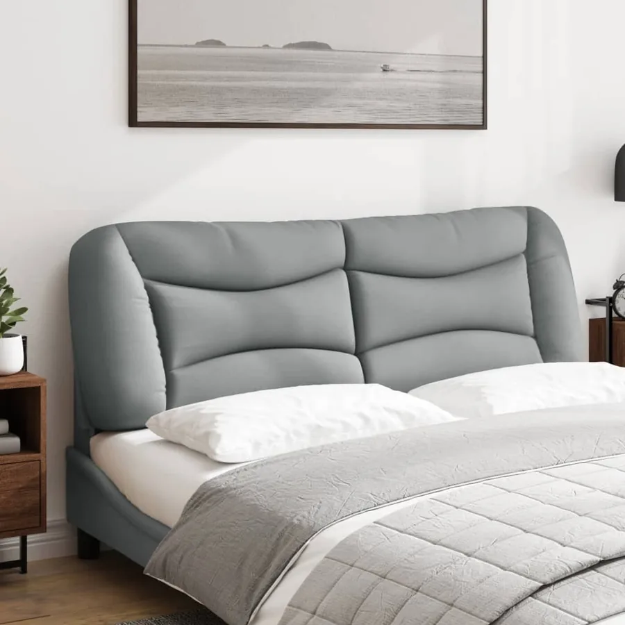 Coussin de tête de lit Hvar gris clair 160 cm tissu - 3