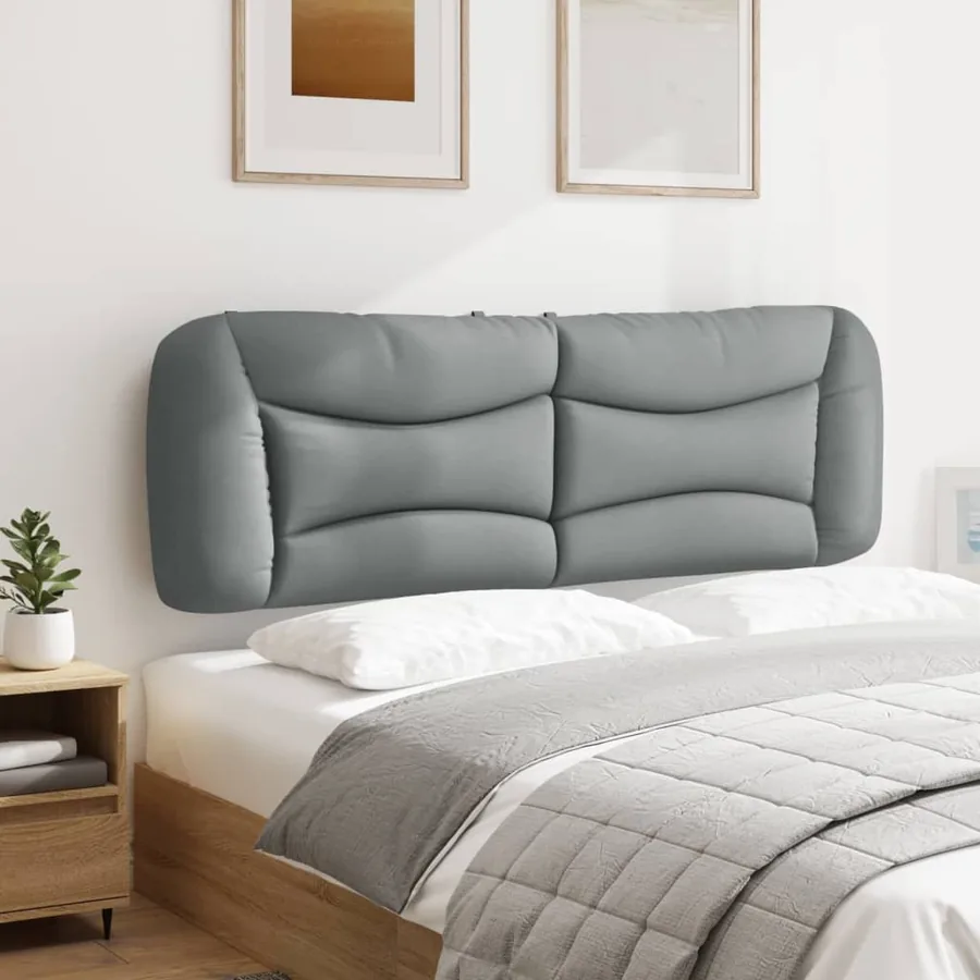 Coussin de tête de lit Hvar gris clair 160 cm tissu - 4