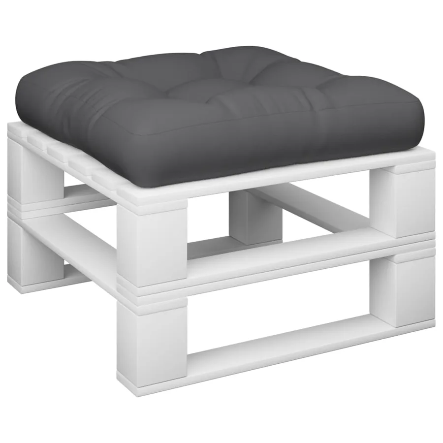 Coussin de palette gris 58x58x10 cm tissu - 2