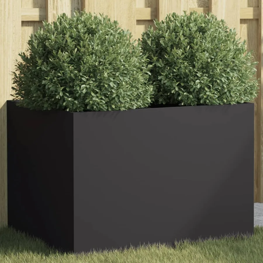 Jardinière noir 62x47x46 cm acier