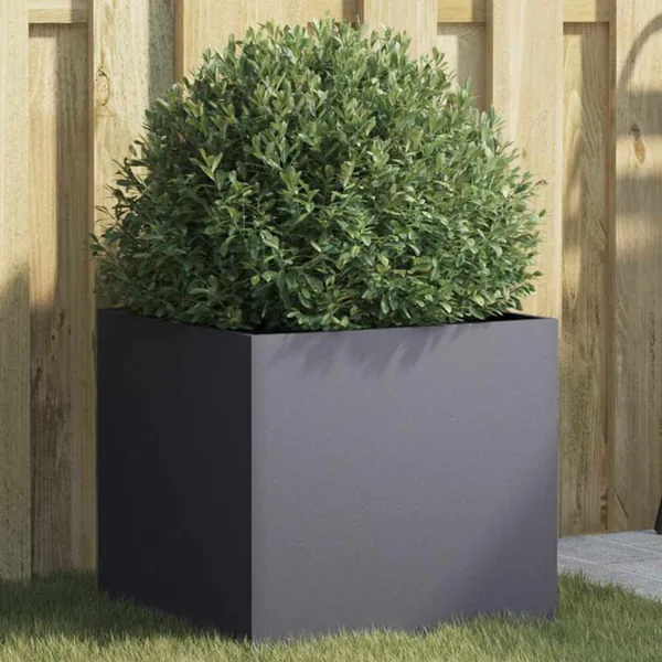 Jardinière anthracite 42x40x39 cm acier