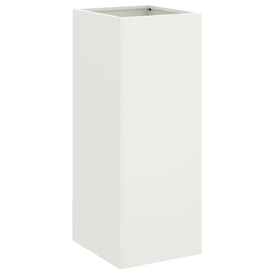 Jardinière blanc 32x29x75 cm acier - 7