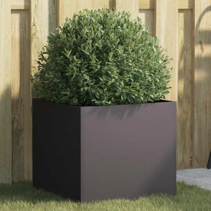 Jardinière noir 42x40x39 cm acier