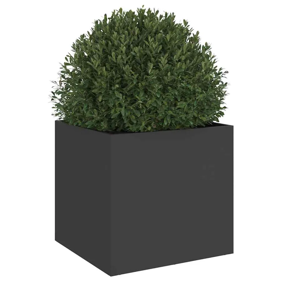 Jardinière noir 42x40x39 cm acier - 4
